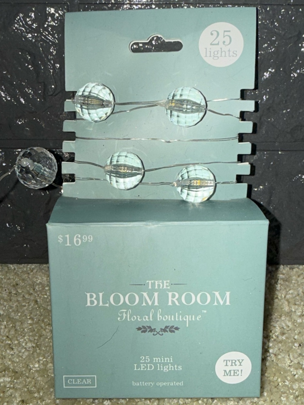 The Bloom Room floral boutique 25 clear LED lights New